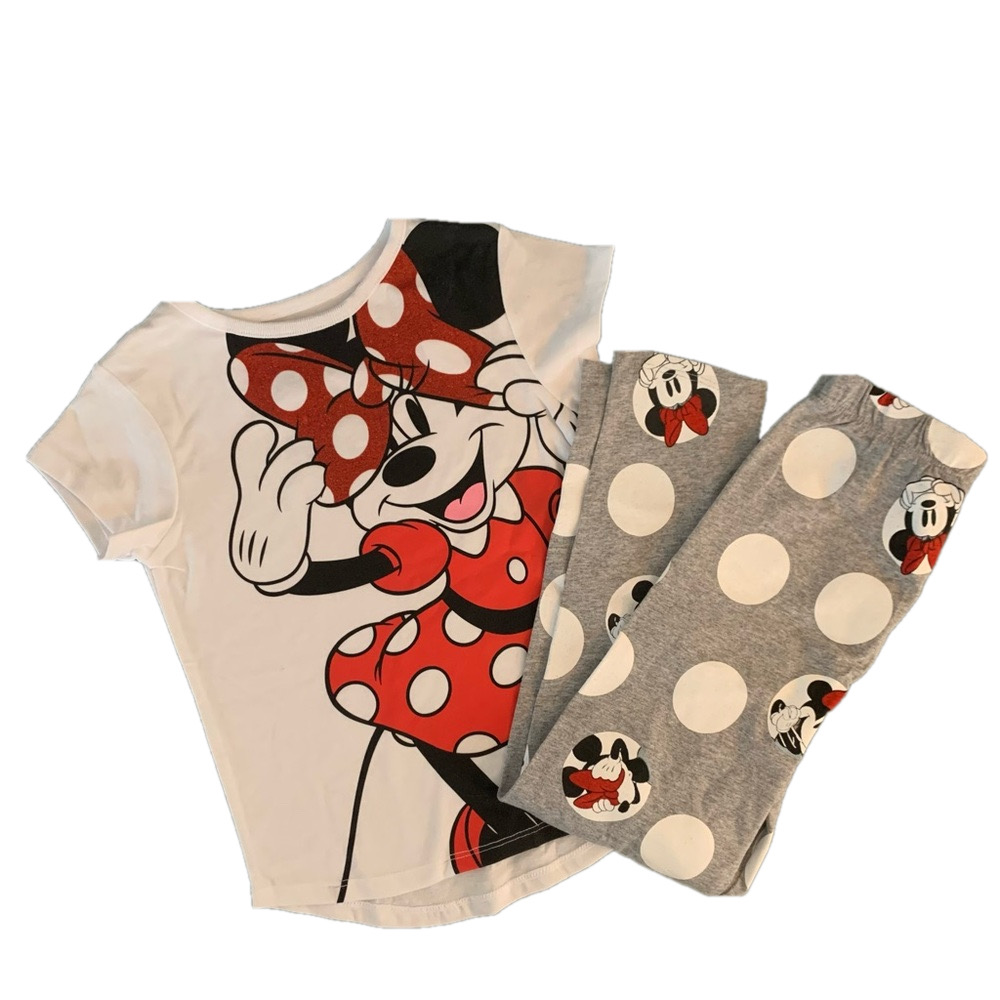 NWT Disney Junior Minnie Mouse Outfit Set Girls 4/5 Polka Dot